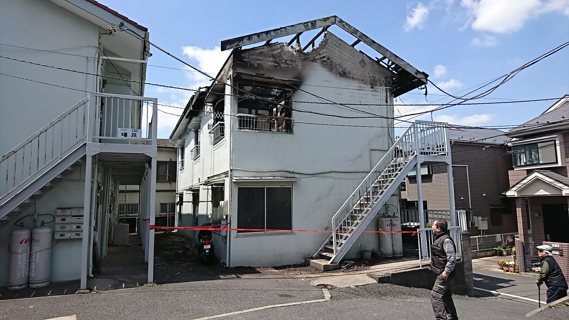 板橋区西台　木造二階建て共同住宅解体工事(火災現場)